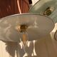 Trio suspension enamel sheet enamel vintage green and white, new e14 socket
