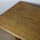 Brutalist solid wood dining table - 1950s/60s