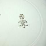 6 flat porcelain plates - foliage decoration Sous-Bois - Digoin & Sarreguemines France