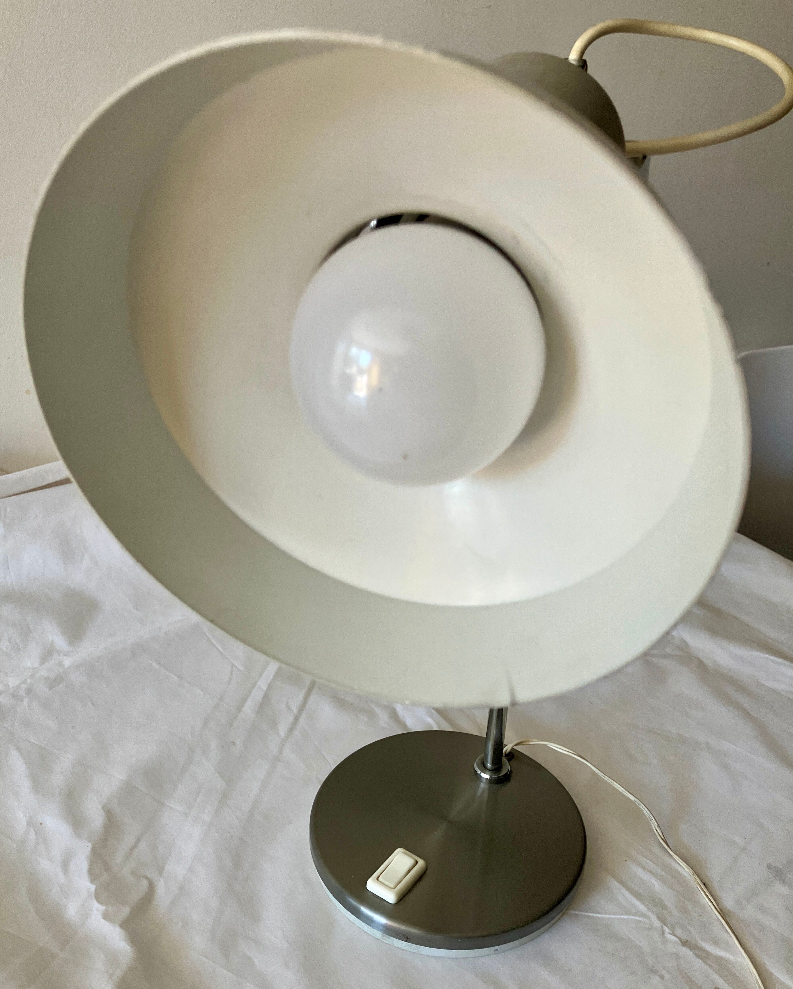 Lampe de bureau alu/acier années 70