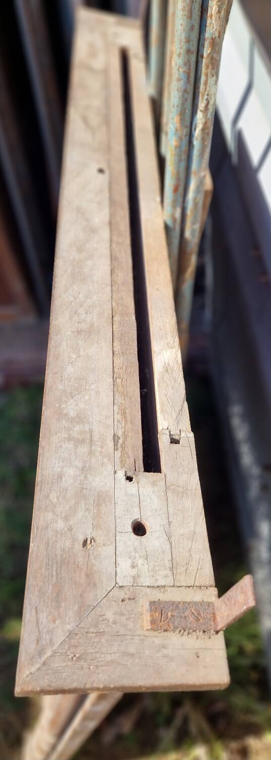 Antique oak trumeau mirror