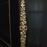 Napoleon III showcase lacquered black and gilded bronze