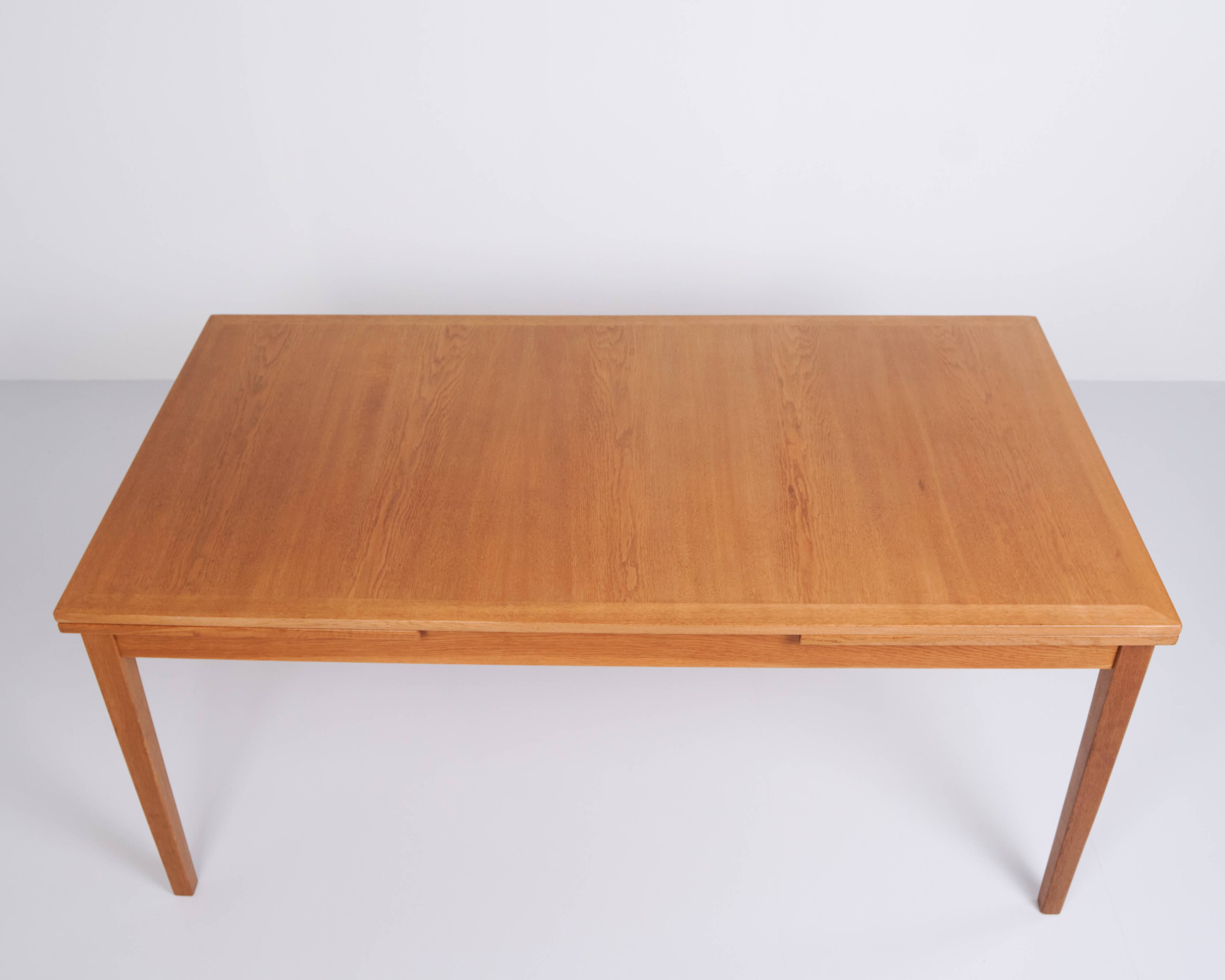 Dining table with extension - oak - Kai Winding - Slagelse Furniture Factory - 1960s