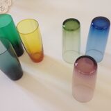Suite of six colored glasses