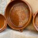 Ensemble de 3 plats en terre cuite