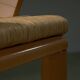 Chaise italienne en bois et osier