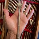 1960s bamboo brass cutlery set
