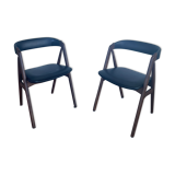 Scandinavian armchairs in skaï