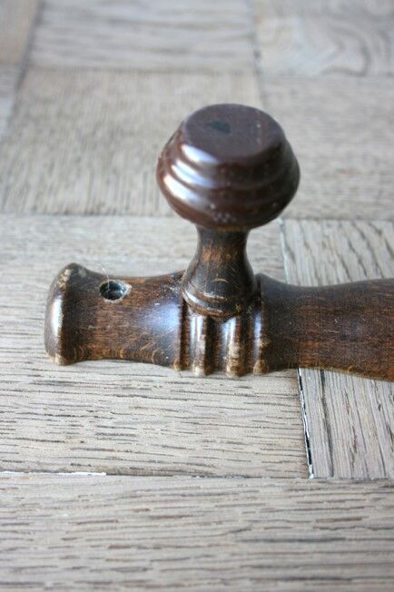 Vintage hook wall coat rack