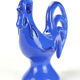 Vintage blue ceramic rooster edited by The Caves of Dieulefit