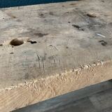 Old workbench with inclined legs