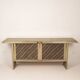 Sideboard in parchment and Missoni fabric by Angelo Mazzola for Salpol, 1980