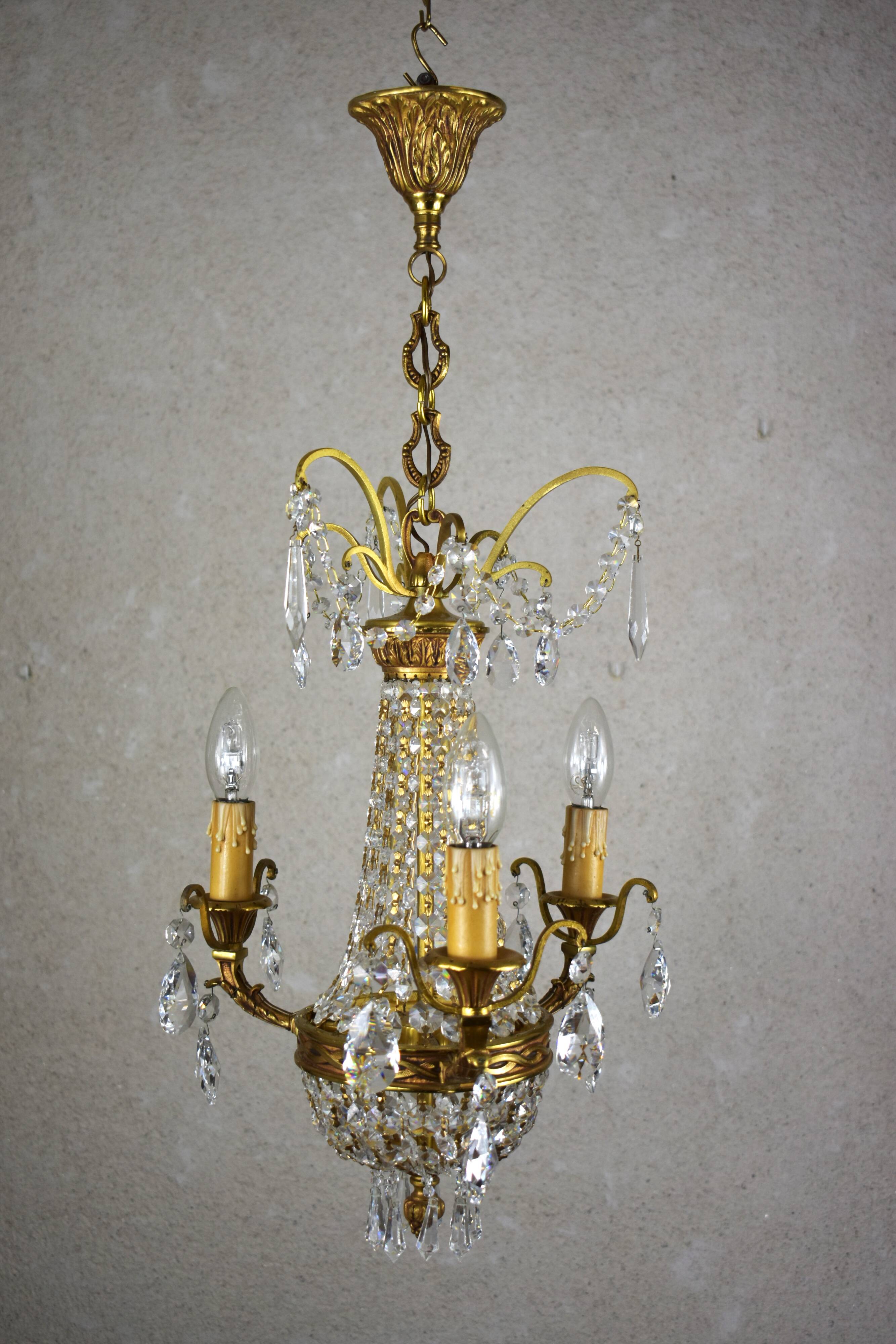 Beautiful chandelier with tassels.
