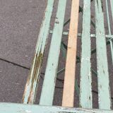 Iron and metal garden bench