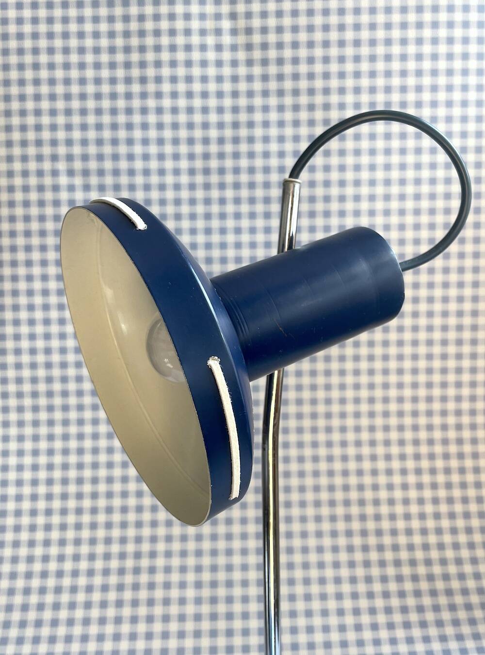 Vintage blue metal desk lamp