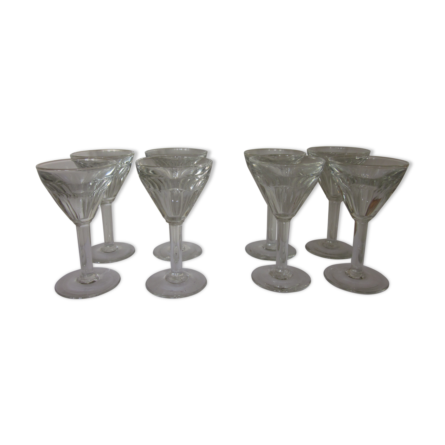 Set of 8 glasses bistro glass breath of the 20-30 years