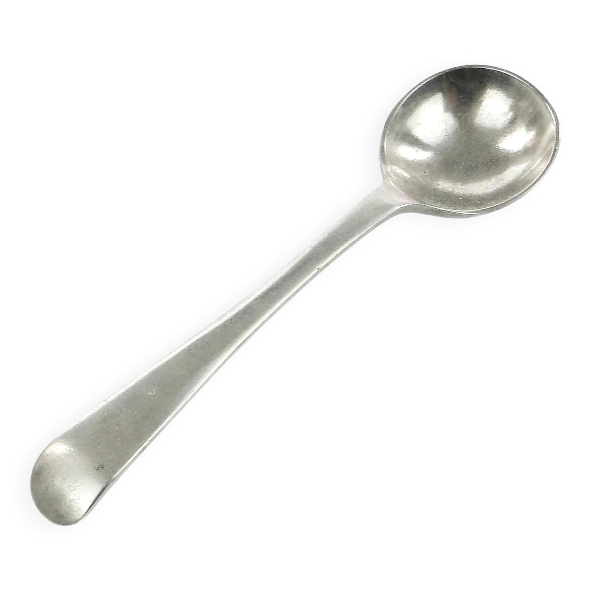 Scandinavian salt spoon, silver-plated brass, Sweden, 1930s