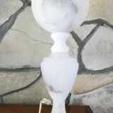 alabaster table lamp with alabaster globe Italy 1950-60