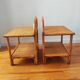 Pair of vintage rattan bedside tables - side tables