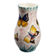 Vase en céramique de vallauris - décor émaillé polychrome de papillons