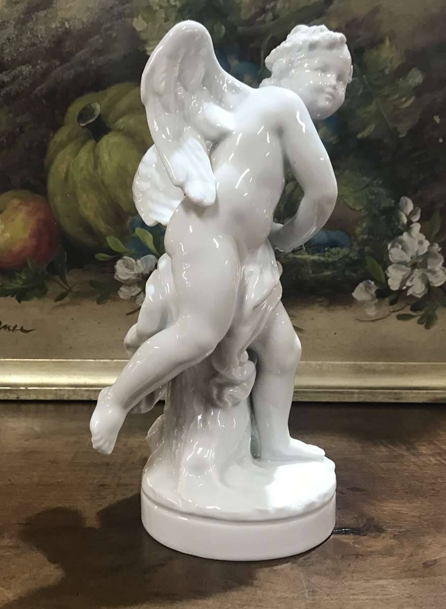 White porcelain cherub, work from the 1950s