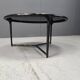 Vintage sculpted steel brutalist coffee table, 1970s