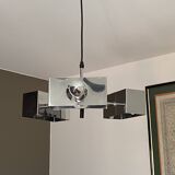 Space age pendant light. 1970. Chrome steel.