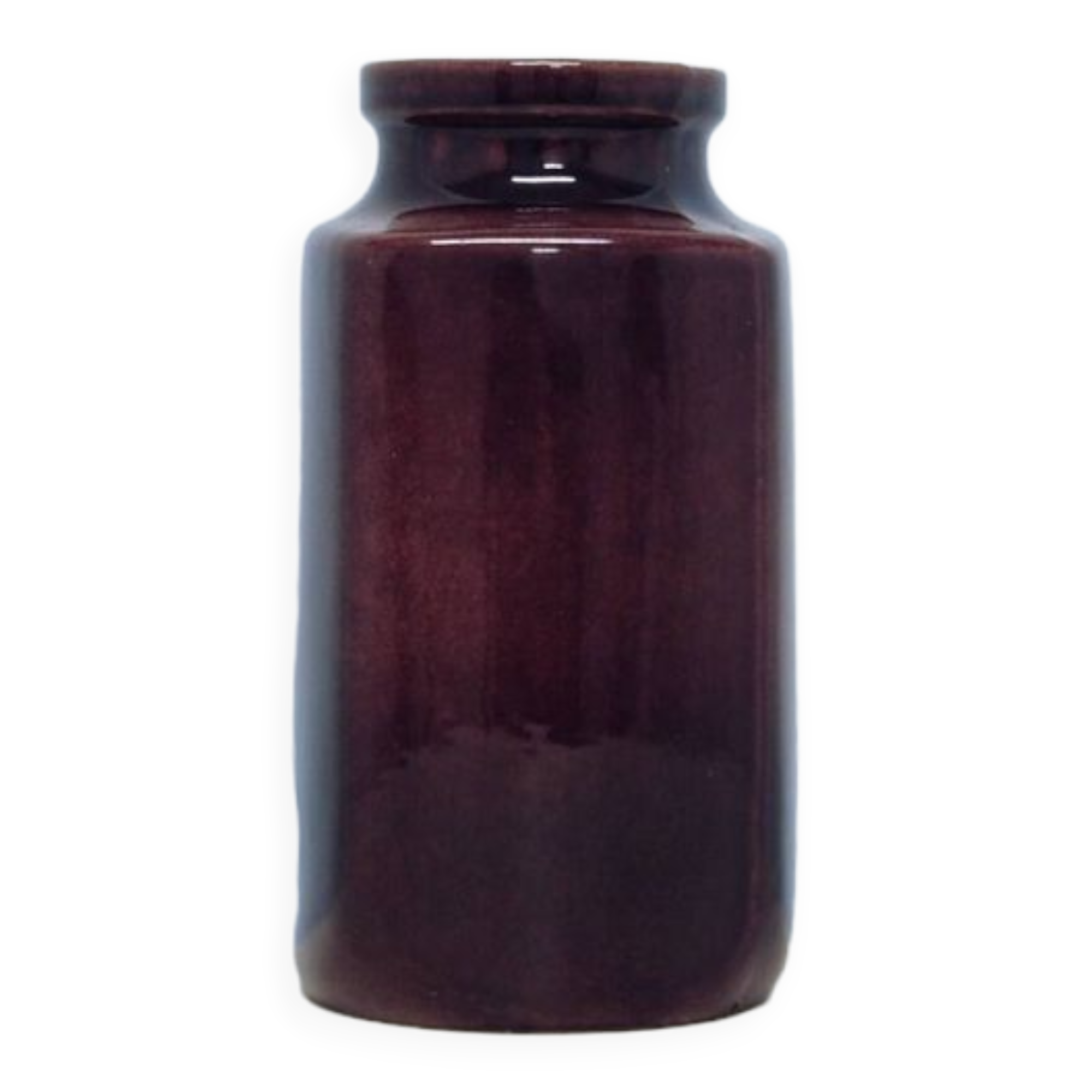 vintage square brown shiny West Germany vase Scheurich