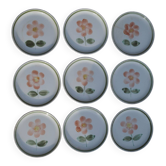 9 Sarreguemines plates, Régine model (Rare)