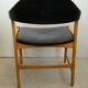 Fauteuil danois en chêne et cuir noir