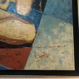 Modern painting by R. Smyth (1991) – Geometric nude