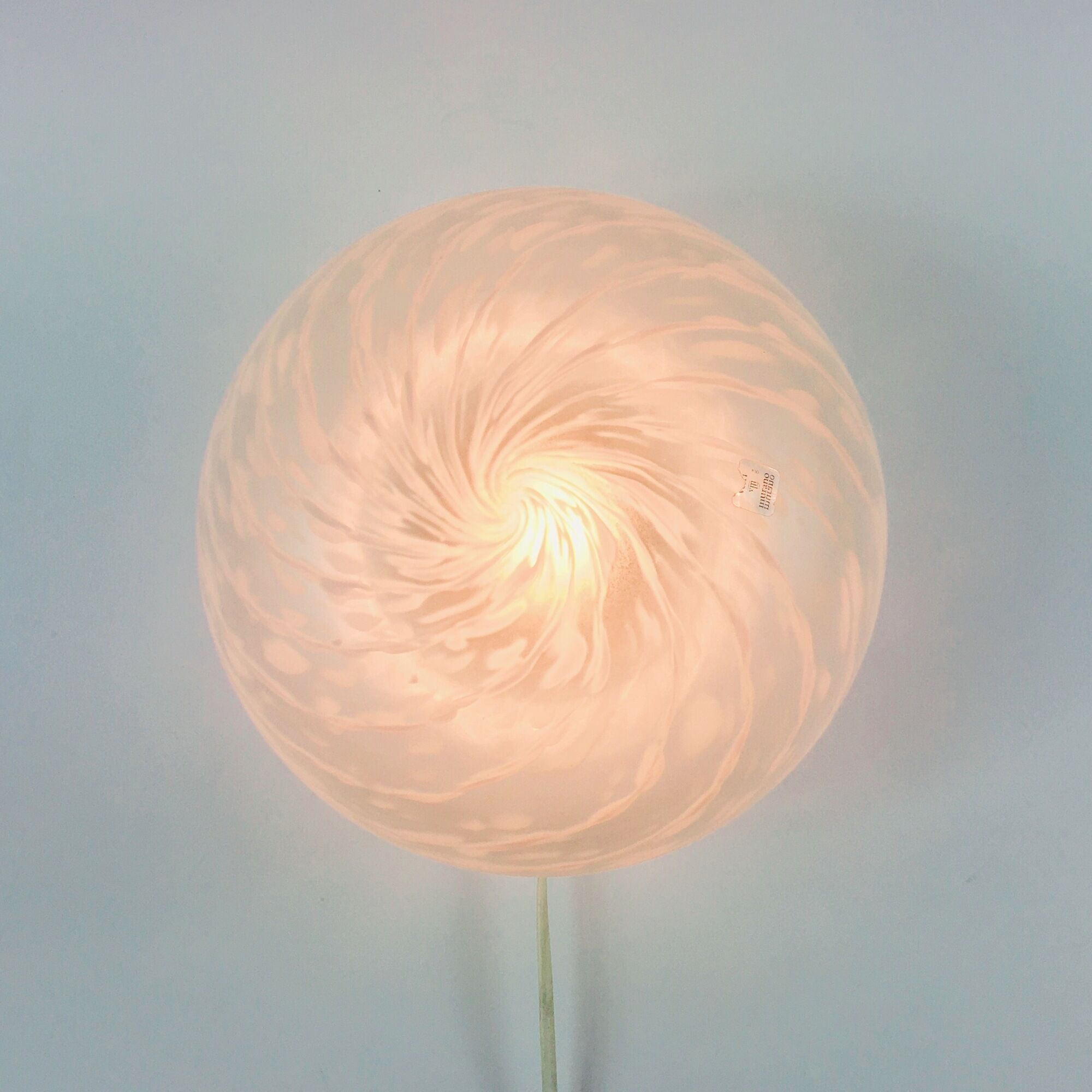 Pair of Murano Glass Swirl Sconces/Wall Lights, Italy, 1970s