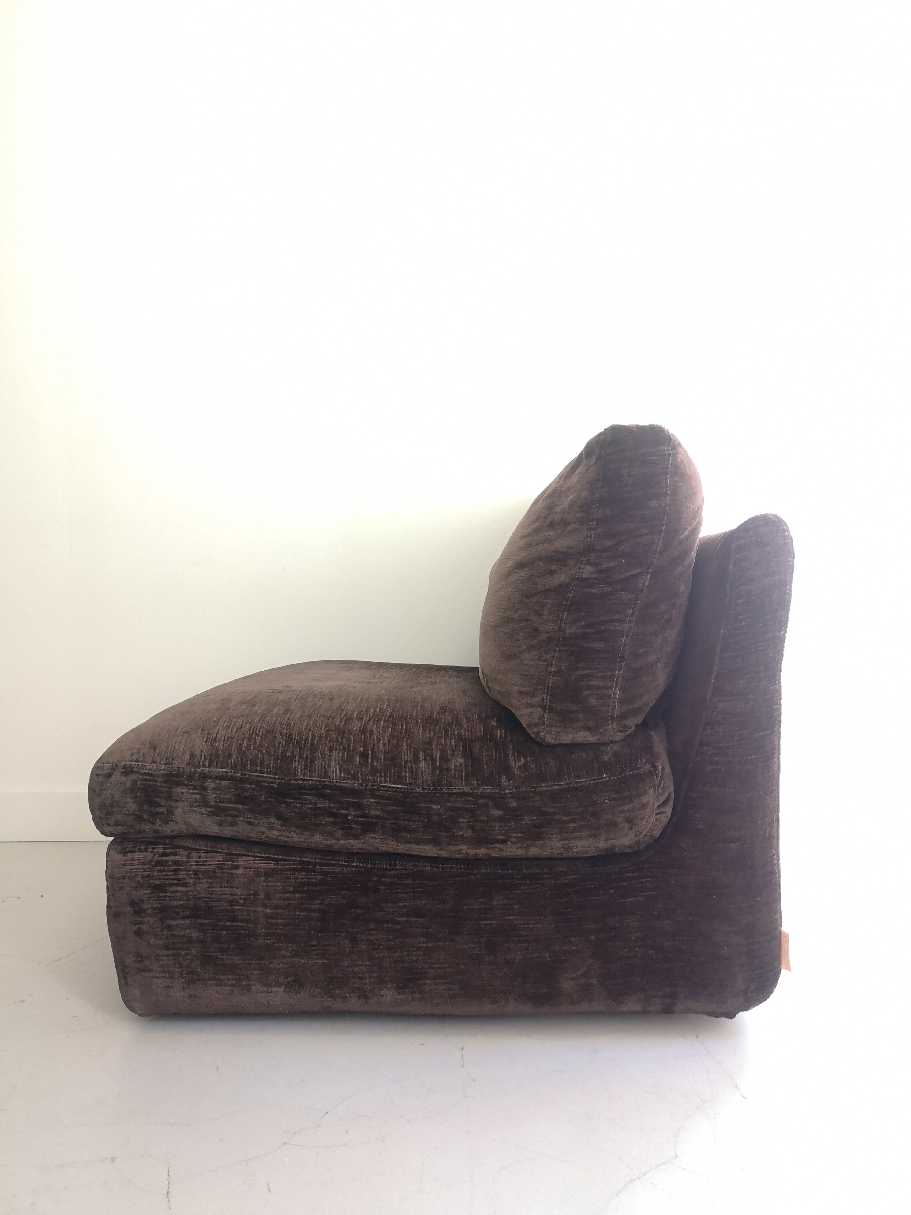 Vintage velvet brown driver, Steiner design 1970