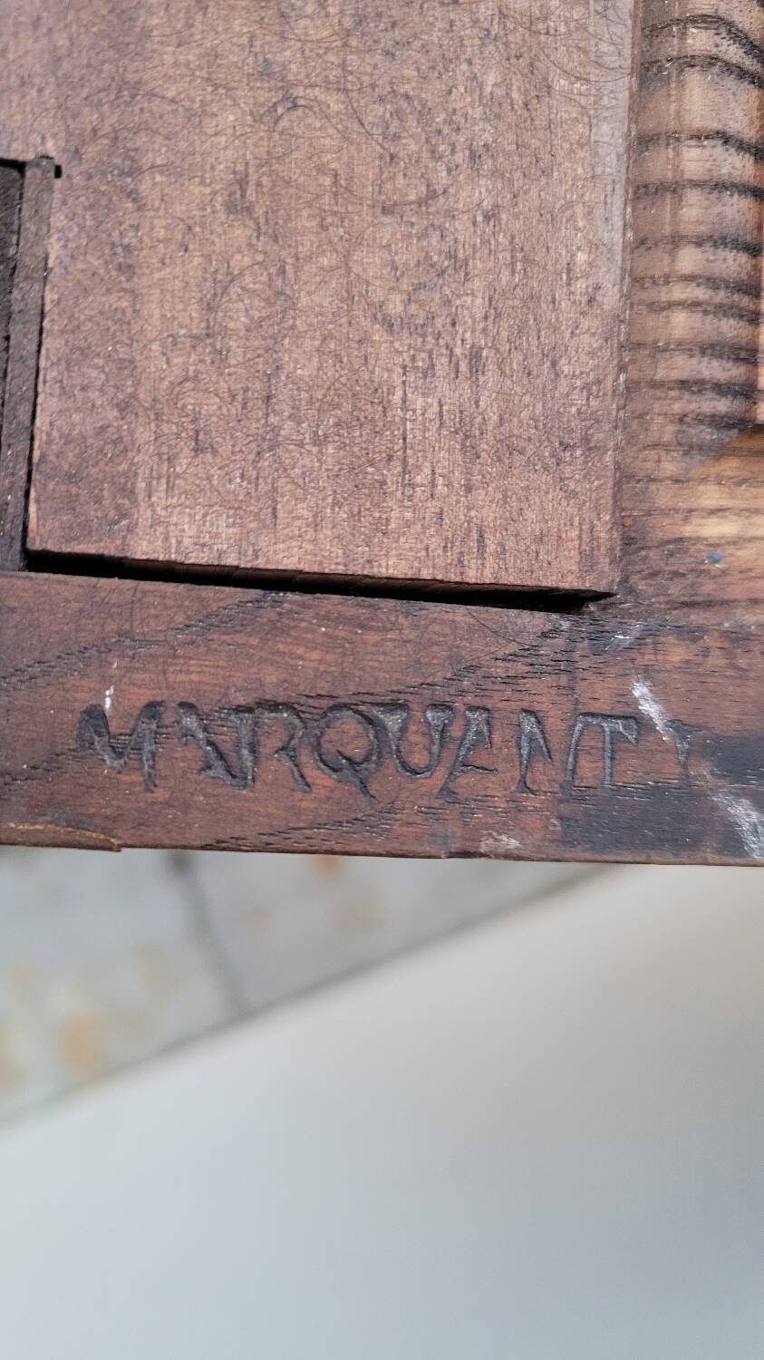 Louis XV Style Commode Stamped in Richly Decorated Rosewood Marquetry