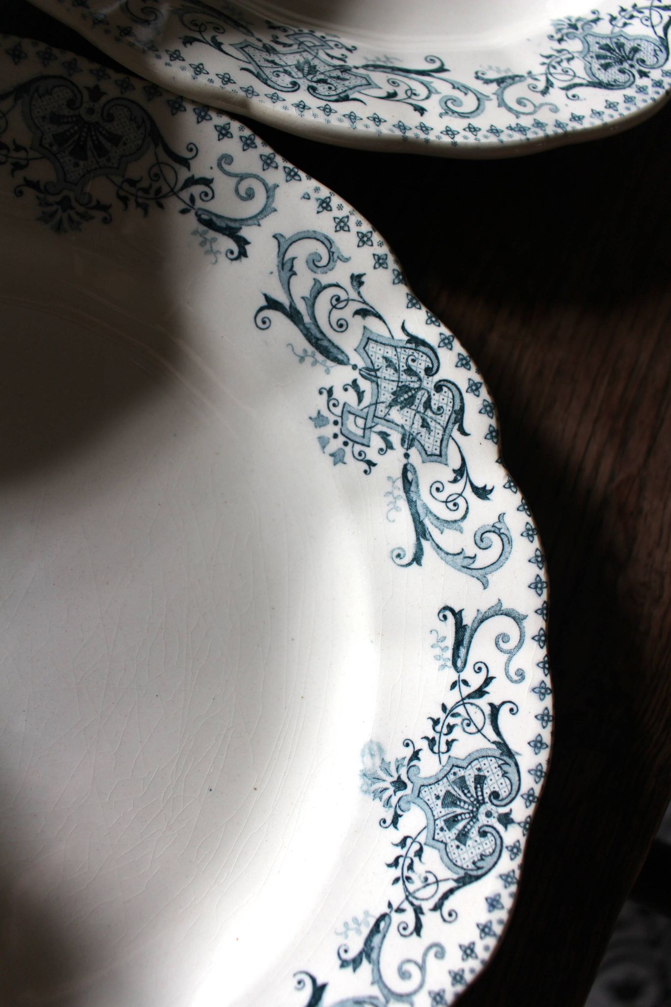 8 assiettes plates en Terre de Fer bleue Verdun HBC