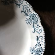 8 assiettes plates en Terre de Fer bleue Verdun HBC