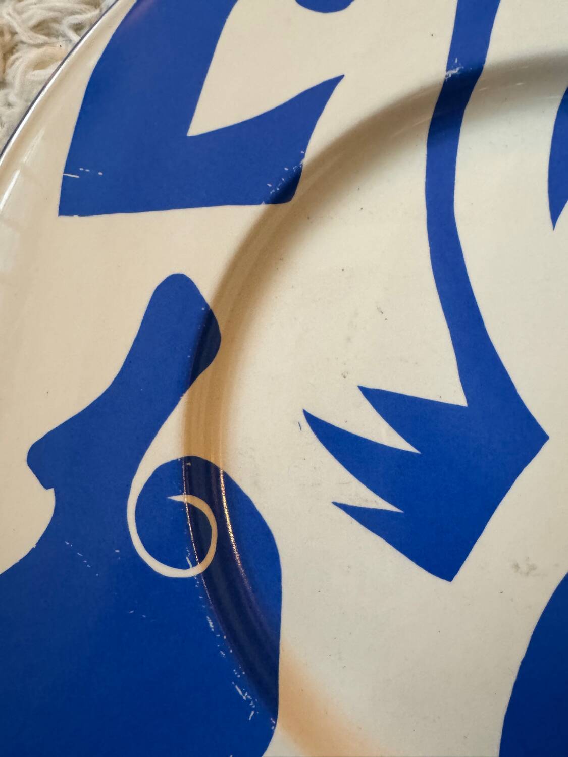 Fauvism style plate ceramic St Clément