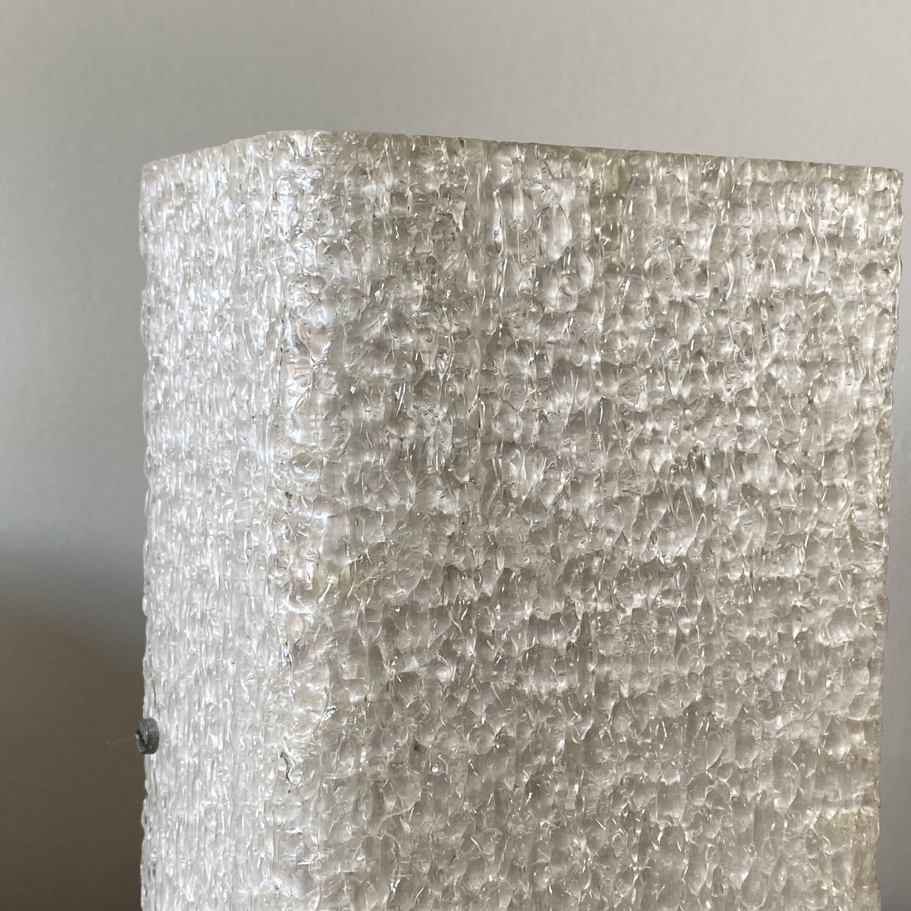 Seventies frosted plastic perspex wall light.