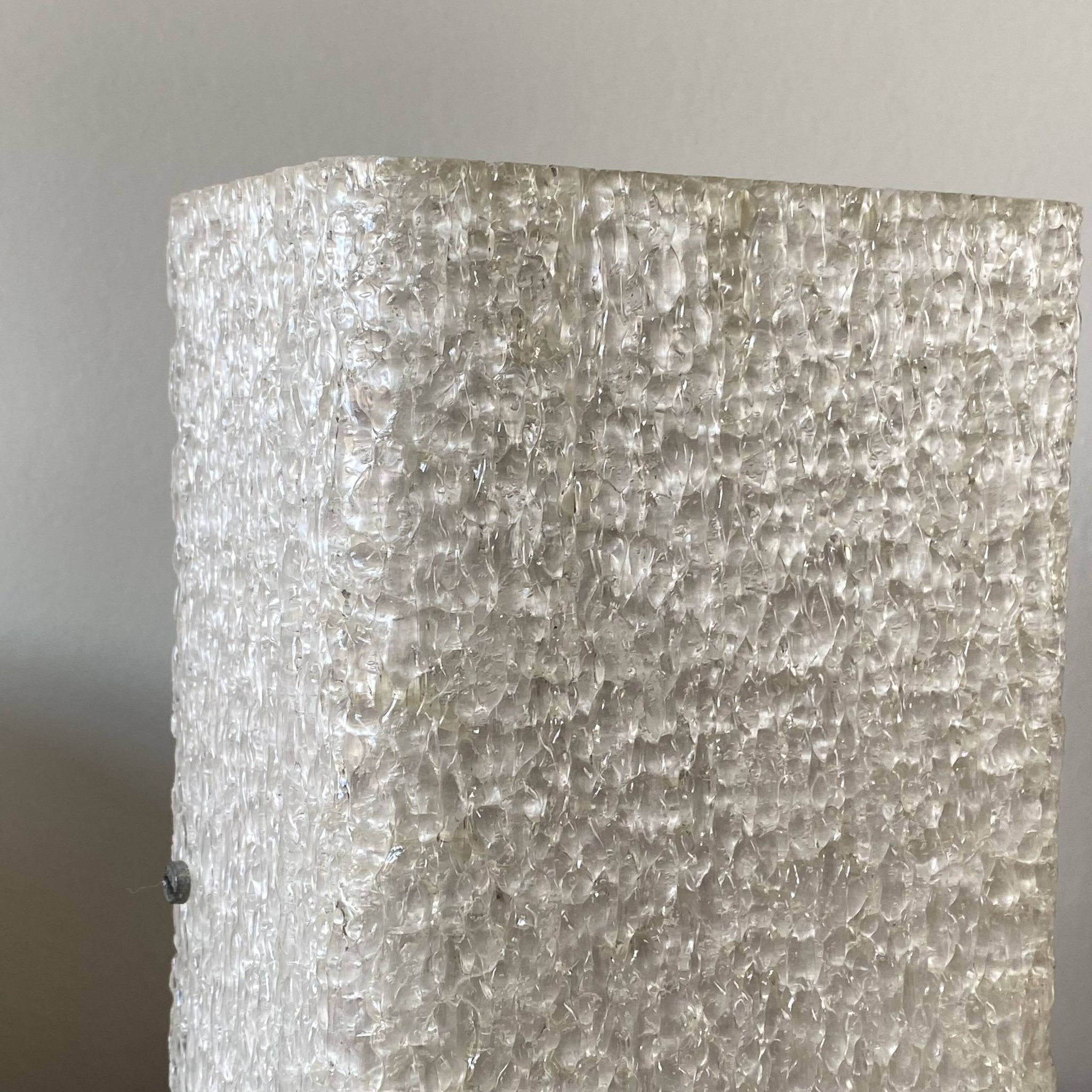 Seventies frosted plastic perspex wall light.