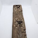 Coat hook 3 hooks in carved teak