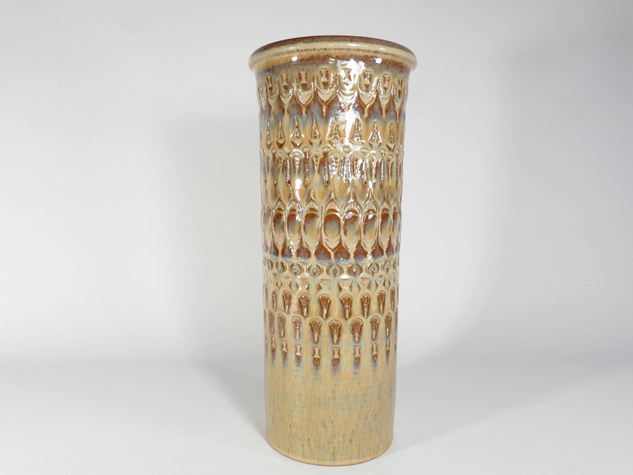 Vase de sol en grès moderne scandinave, "3119" Søholm Stentøj, années 1960.