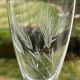 Champagne flutes in cut crystal