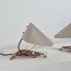 Pair of vintage brass wall or table lamps from the 1950s.