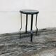 Vintage riveted metal bottom stool 1930