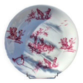 Très joli plat rond et creux en porcelaine de chez Haviland en bon état