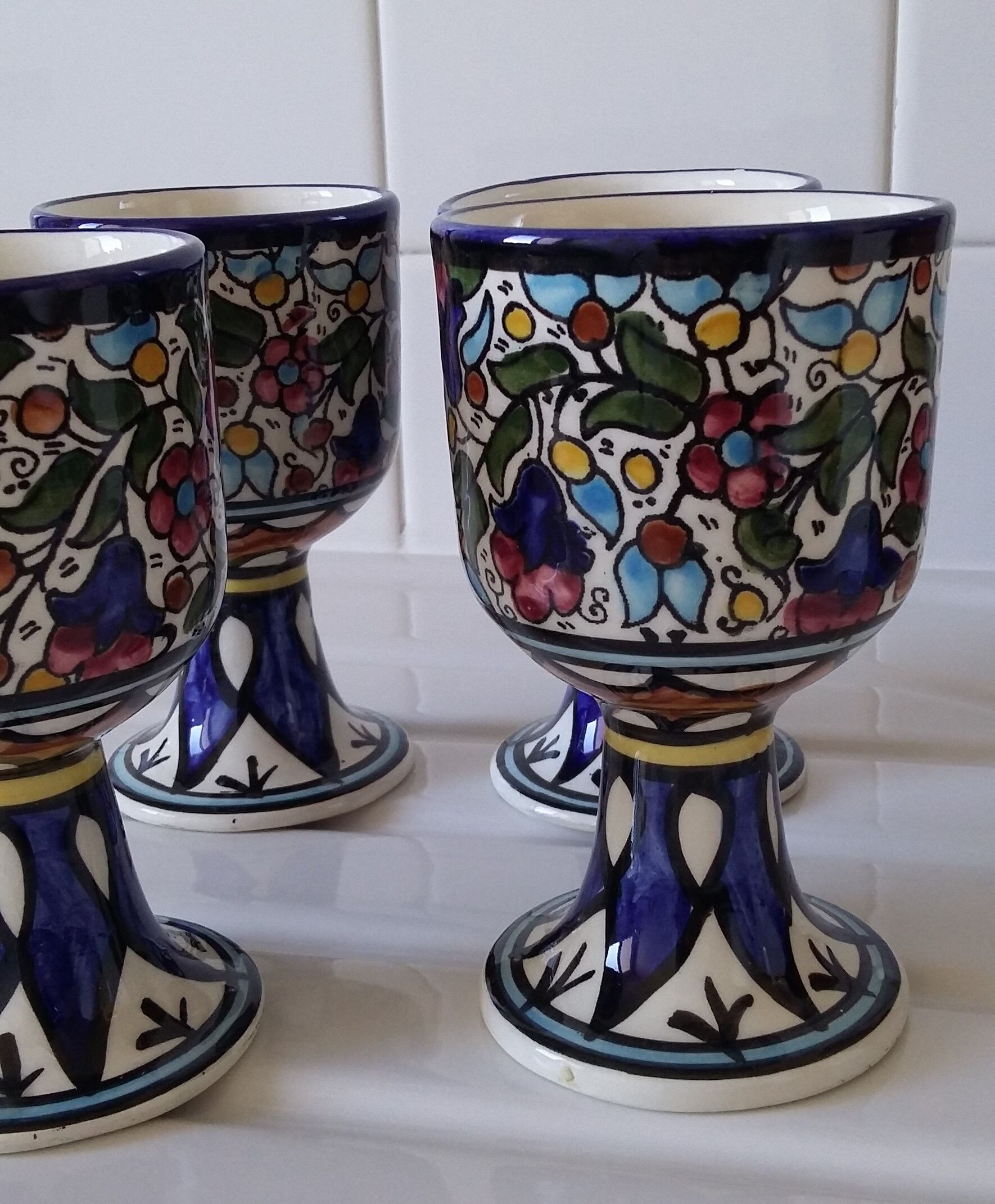 Lot of mazagrans cuts in artisanal earthenware