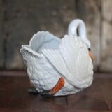 Ceramic swan planter, swan pot, trinket dish.