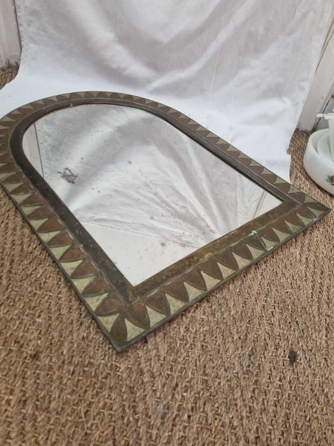 Oriental copper mirror 60x43cm