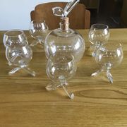 Carafe service and 6 ball glasses