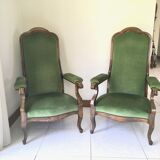 Set of 2 Voltaire armchairs 60s